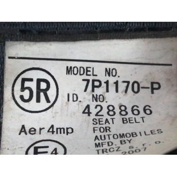 Recambio de cinturon seguridad delantero derecho para peugeot 107 1.0 cat (384f) referencia OEM IAM 7P1170P  
