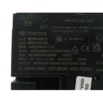 Recambio de modulo electronico para toyota corolla station wagon (_e21_) 2.0 hybrid (mzeh12) referencia OEM IAM 8674002210 A3C04