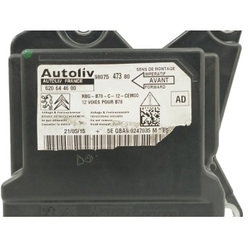 Recambio de centralita airbag para citroën c4 picasso 1.6 blue-hdi fap referencia OEM IAM 9807547380 620644600 