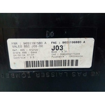 Recambio de caja reles / fusibles para peugeot 307 break / sw (s1) sw pack referencia OEM IAM 9651197580  