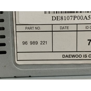 Recambio de sistema audio / radio cd para chevrolet aveo 1.2 cat referencia OEM IAM 96989221  