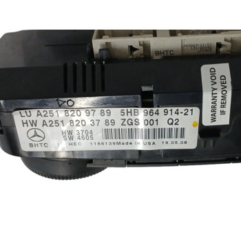 Recambio de mando climatizador para mercedes-benz clase r (w251) 3.0 cdi cat referencia OEM IAM A2518203789 5HB964914 