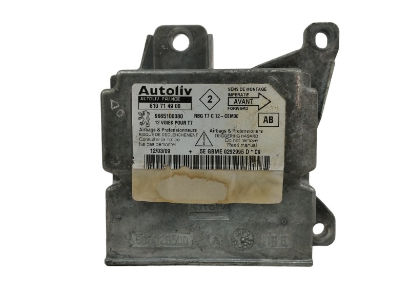 Recambio de centralita airbag para peugeot 308 1.6 16v referencia OEM IAM 9665100080  