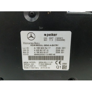 Recambio de modulo electronico para mercedes-benz clase cla (w117) shooting brake cla 220 d (117.903) referencia OEM IAM A166900
