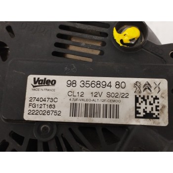 Recambio de alternador para opel mokka 1.2 gs line [1,2 ltr. - 96 kw] referencia OEM IAM 9835689480 FG12T163 CL12