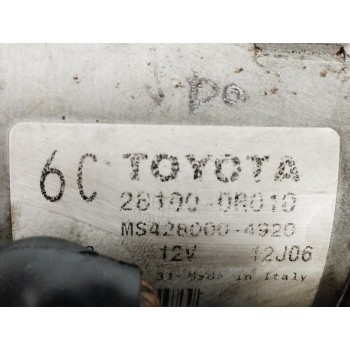 Recambio de motor arranque para toyota avensis berlina (t25) 2.2 d-4d cat referencia OEM IAM 281000R010 MS4280004920 