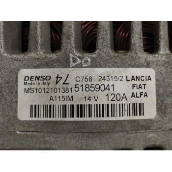 Recambio de alternador para ford ka (ccu) 1.2 8v cat referencia OEM IAM 51859041 120A 
