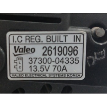 Recambio de alternador para kia picanto 1.0 cat referencia OEM IAM 3730004335 70A 2619096