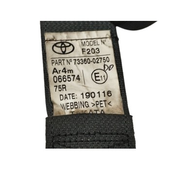 Recambio de cinturon seguridad trasero derecho para toyota auris touring sports (e18) 1.8 16v cat (híbrido) referencia OEM IAM 7