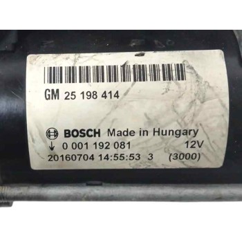 Recambio de motor arranque para opel corsa e 1.4 referencia OEM IAM 25198414 0001192081 