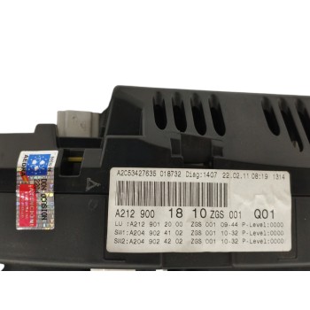 Recambio de cuadro instrumentos para mercedes-benz clase e (w212) familiar 2.1 cdi cat referencia OEM IAM A2129001810 A2C5342763