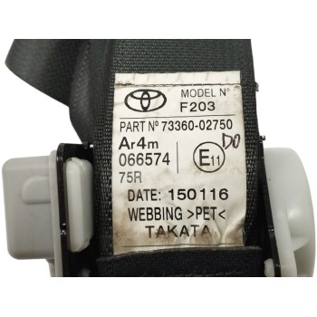 Recambio de cinturon seguridad trasero izquierdo para toyota auris touring sports (e18) 1.8 16v cat (híbrido) referencia OEM IAM