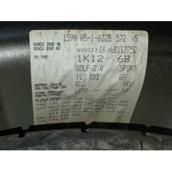Recambio de carroceria corte para volkswagen golf v berlina (1k1) 2.0 tdi referencia OEM IAM   