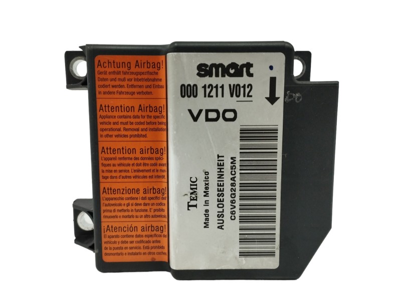 Recambio de centralita airbag para smart fortwo coupe 0.7 cc referencia OEM IAM 0001211V012  