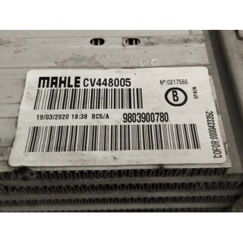 Recambio de intercooler para citroën c-elysee (dd_) 1.5 bluehdi 100 referencia OEM IAM 9803900780  
