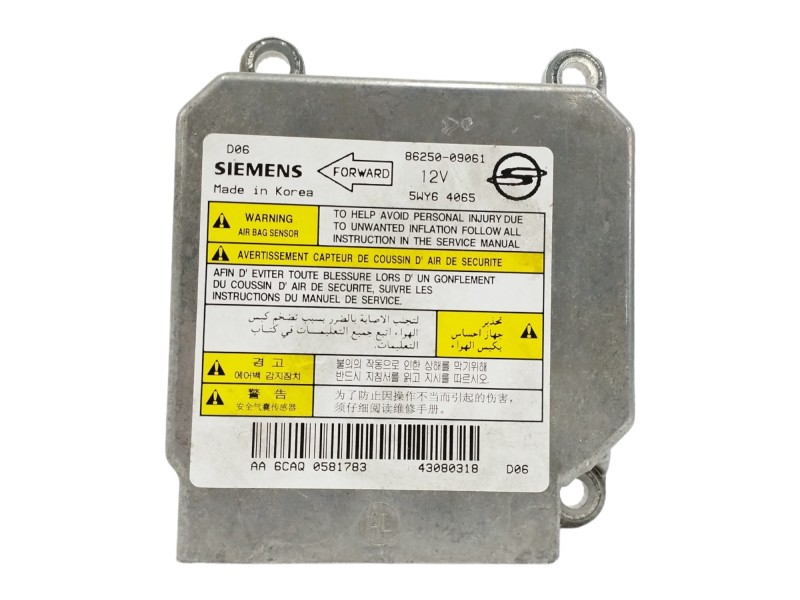 Recambio de centralita airbag para ssangyong kyron 2.0 referencia OEM IAM 8625009061 5WY64065 