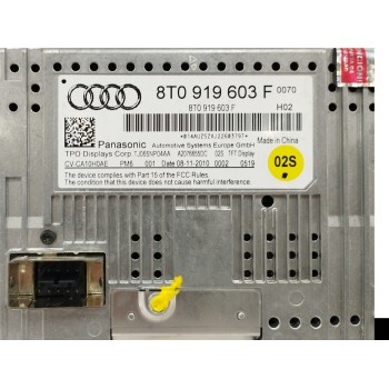 Recambio de pantalla multifuncion para audi a4 ber. (b8) 2.0 16v tdi referencia OEM IAM 8T0919603F  