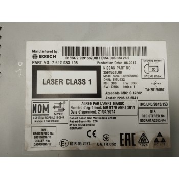 Recambio de sistema navegacion gps para nissan pulsar (c13) 1.5 turbodiesel cat referencia OEM IAM 259153ZL0B 7612033106 