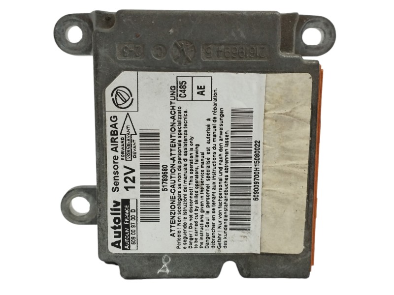 Recambio de centralita airbag para lancia ypsilon (101) 1.3 jtd 16v referencia OEM IAM 51789680 609009700D Recambio de centralita airbag para lancia ypsilon (101) 1.3 jtd 16v referencia OEM IAM 51789680 609009700D