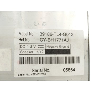 Recambio de modulo electronico para honda accord tourer (cw) 2.2 dtec cat referencia OEM IAM 39186TL4G012 AMPLIFICADOR AUDIO CYB