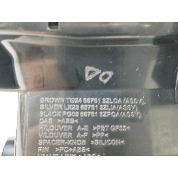 Recambio de rejilla aireadora para nissan pulsar (c13) 1.5 turbodiesel cat referencia OEM IAM 687613ZL0A CENTRAL IZQUIERDA 