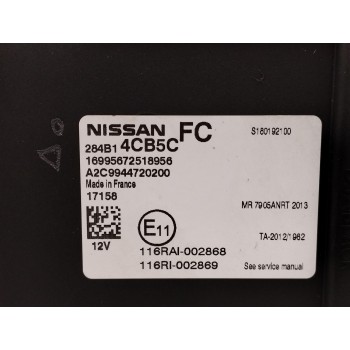 Recambio de modulo electronico para nissan pulsar (c13) 1.5 turbodiesel cat referencia OEM IAM 284B14CB5C A2C9944720200 