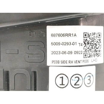 Recambio de rejilla aireadora para nissan qashqai iii (j12) 1.3 dig-t referencia OEM IAM 687606RR1A LADO DERECHO 
