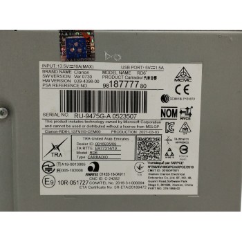 Recambio de sistema audio / radio cd para peugeot partner k9 1.5 blue hdi 100 referencia OEM IAM 9818777780  