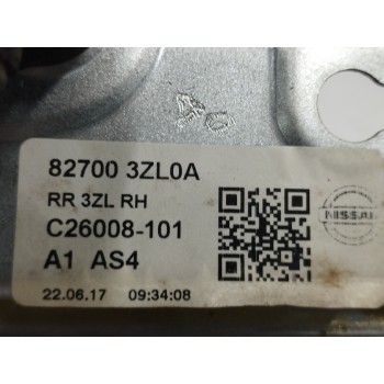 Recambio de elevalunas trasero derecho para nissan pulsar (c13) 1.5 turbodiesel cat referencia OEM IAM 827003ZL0A  