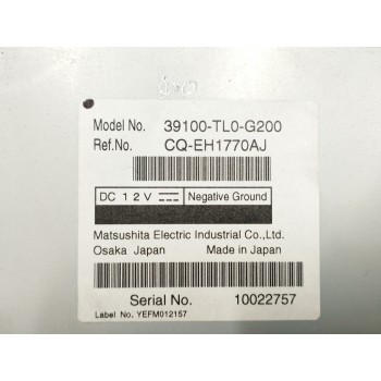 Recambio de sistema audio / radio cd para honda accord tourer (cw) 2.2 dtec cat referencia OEM IAM 39100TL0G200 CQEH1770AJ 