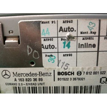 Recambio de sistema navegacion gps para mercedes-benz clase m (w163) 400 cdi (163.128) referencia OEM IAM A1638203689 BOTON DERE