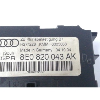 Recambio de mando climatizador para audi a4 berlina (8e) 1.9 tdi referencia OEM IAM 8E0820043AK BOTONES PELADOS 