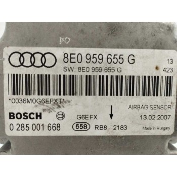Recambio de centralita airbag para audi a4 berlina (8e) 2.0 tdi 16v (103kw) referencia OEM IAM 8E0959655G 0285001668 