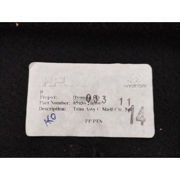 Recambio de bandeja trasera para hyundai i30 1.4 cat referencia OEM IAM 859302R000  