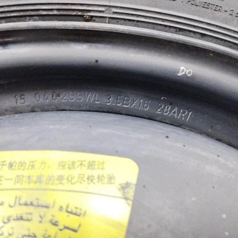 NEUMATICO REPUESTO 3 5BX16 ET32 5H 5X108