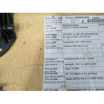 Recambio de guarnecido puerta delantera izquierda para mercedes-benz clase s (w221) berlina 3.5 v6 cat referencia OEM IAM  NEGRO