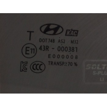 Recambio de luna trasera derecha para hyundai ioniq tecno hybrid referencia OEM IAM   