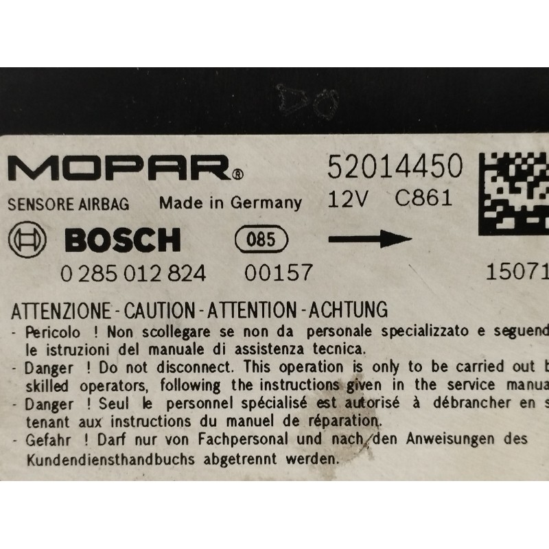 CENTRALITA AIRBAG 0285012824