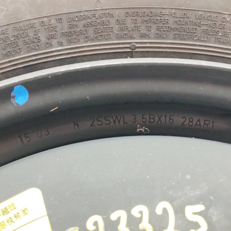 NEUMATICO REPUESTO 3.5BX16 ET32 5H 5X105