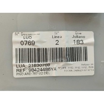 Recambio de guarnecido puerta delantera derecha para citroën c4 grand picasso 1.5 blue-hdi fap referencia OEM IAM 98424486YA NEG