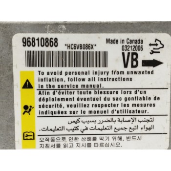 Recambio de centralita airbag para chevrolet captiva 2.0 diesel cat referencia OEM IAM 96810868  