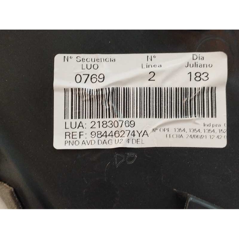 GUARNECIDO PUERTA TRASERA DERECHA NEGRO