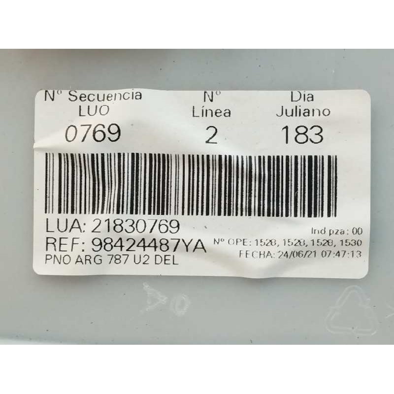 GUARNECIDO PUERTA TRASERA IZQUIERDA NEGRO