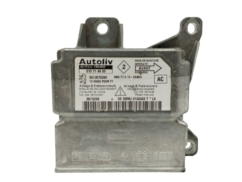 Recambio de centralita airbag para peugeot 308 1.6 16v referencia OEM IAM 9673575280 610714900 Recambio de centralita airbag para peugeot 308 1.6 16v referencia OEM IAM 9673575280 610714900