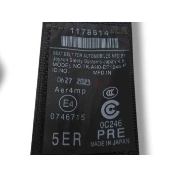 Recambio de cinturon seguridad trasero derecho para toyota bz4x (_eam1_) ev (xeam10) referencia OEM IAM TKAH0EF1245P  