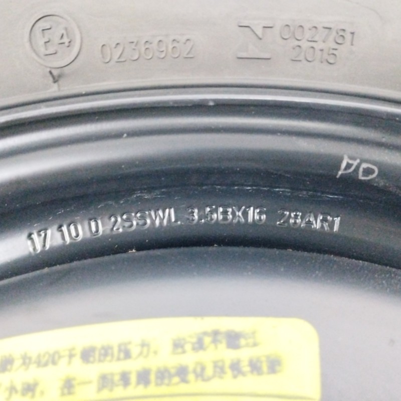 NEUMATICO REPUESTO 3 5BX16 ET32 5H 5X108