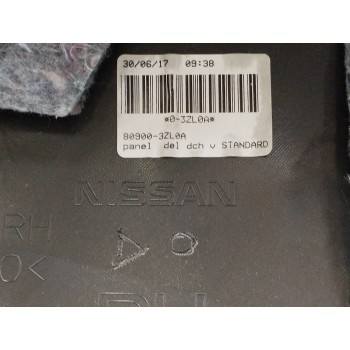 Recambio de guarnecido puerta delantera derecha para nissan pulsar (c13) 1.5 turbodiesel cat referencia OEM IAM 809003ZL0A NEGRO