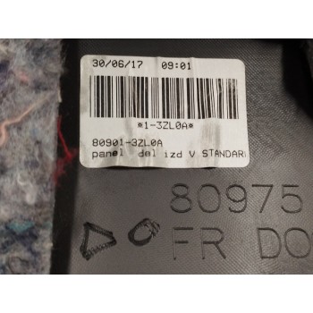 Recambio de guarnecido puerta delantera izquierda para nissan pulsar (c13) 1.5 turbodiesel cat referencia OEM IAM 809013ZL0A NEG