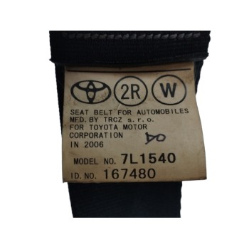 Recambio de cinturon seguridad trasero derecho para toyota corolla verso (r1) 2.2 d-cat referencia OEM IAM 7L1540  