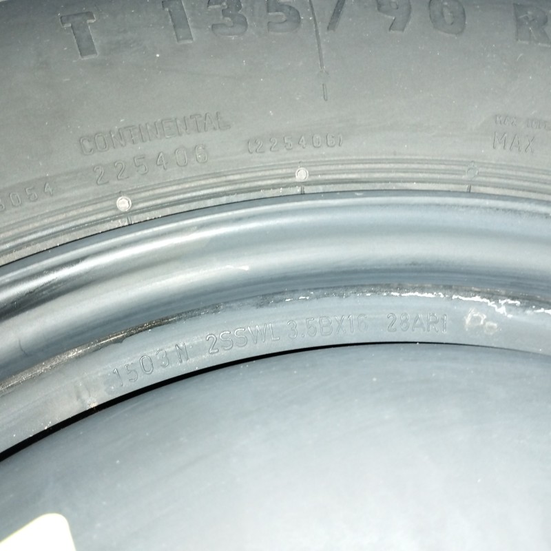 NEUMATICO REPUESTO 3 5BX16 ET32 5H 5X108